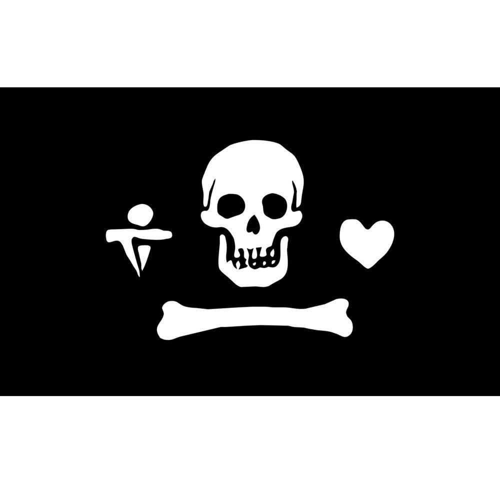 Drapeau de Pirate de Stede Bonnet | Drapeau de Pirate poisson, drapeau de Christopher Condent, pour décoration, 90*150cm: K