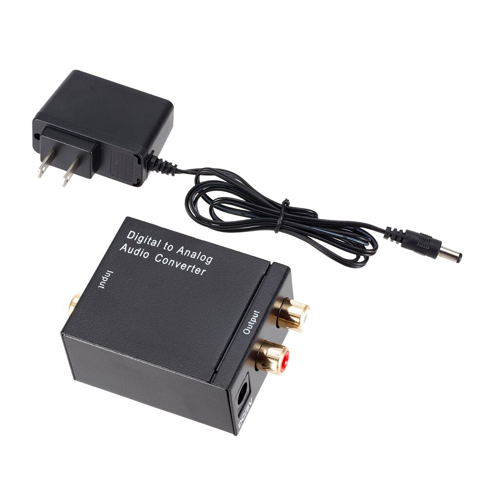 Stereo RCA Audio Adapter Optical SPDIF to Analog L/R DA Household Digital Music Audio Decoration for HD DVD Amp: US