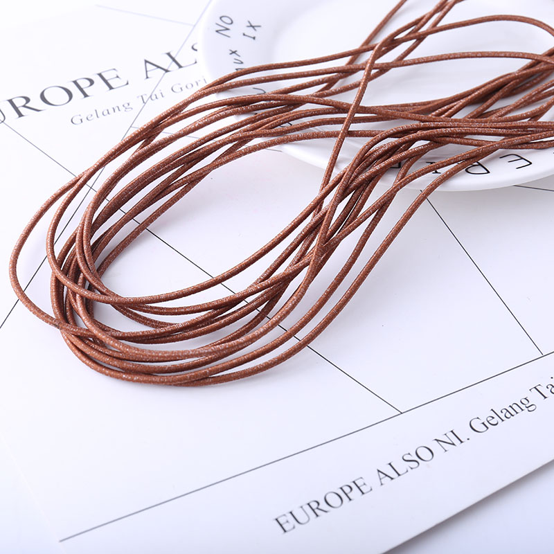 5 m 2mm farve runde is silke elastisk bånd elastisk høj rund elastisk reb gummibånd diy sy tilbehør: C