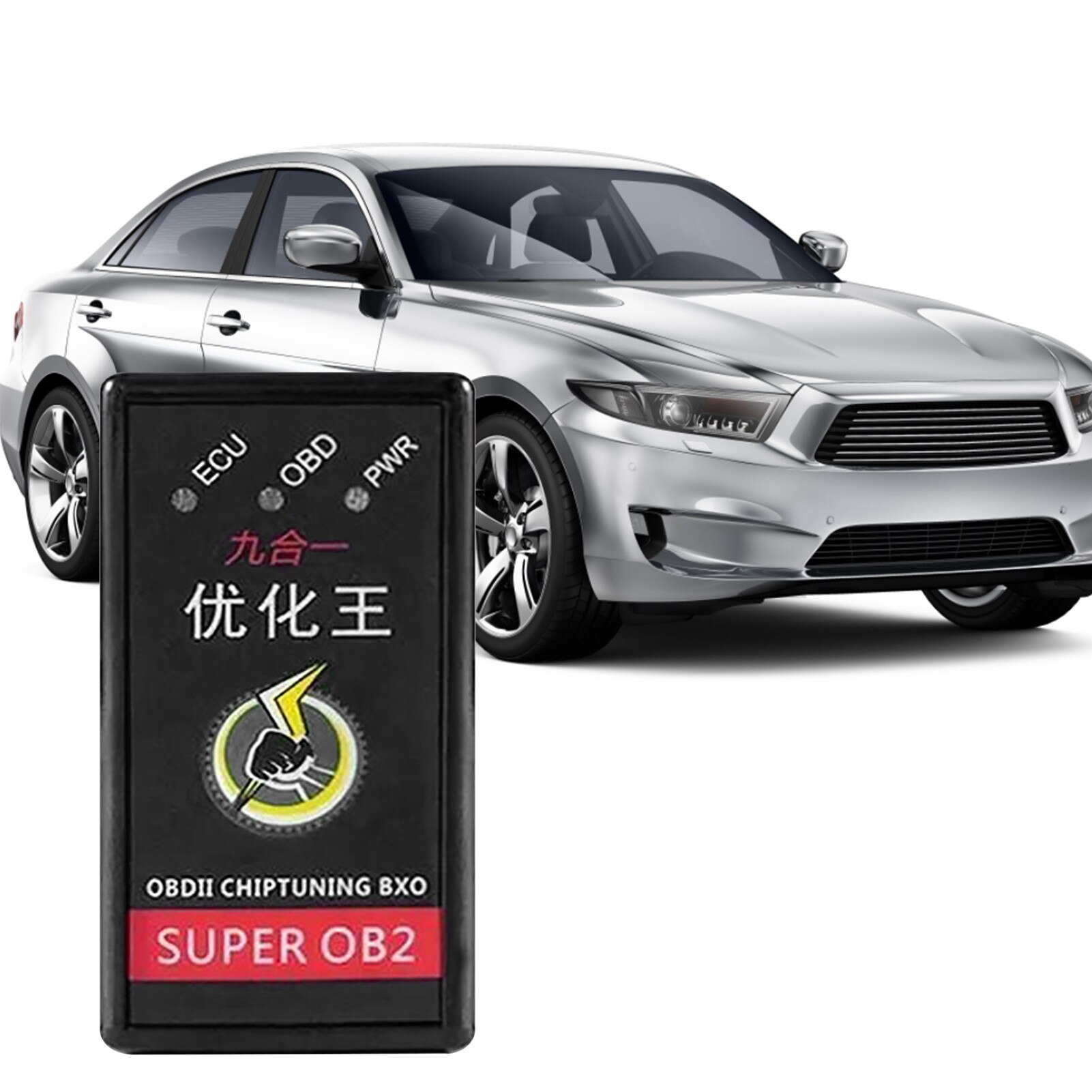 Caja de ajuste de Chip de rendimiento ECO OBD2, Ahorrador de combustible para coche, más potencia, par Nitro OBD 2 ECOOBD2, ahorro de Gas diésel, benzina: black
