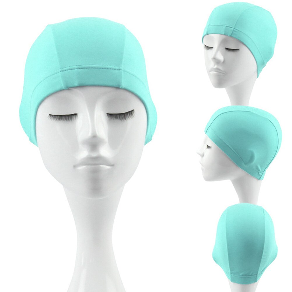 Elastische Polyester Stof Beschermen Oren Lange Haar Sport Zwemmen Zwembad Hoed Badmuts Voor Mannen Vrouwen Volwassenen Zwemmen Accessoires