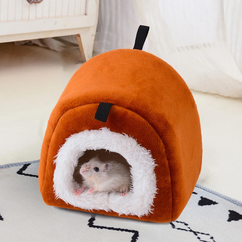 Small Animal Bed Thicken Plush Hamster Bed Non-sticky Hair Cute Hamster Guinea Pigs Bed House
