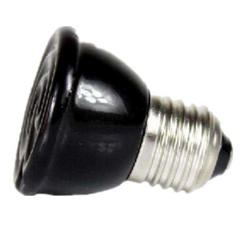 E27 Mini Infrarot Keramik Heizung Birne Aufzug Globus Lampe für Ebene Reptil-Schwarz-Schwarz, 100W