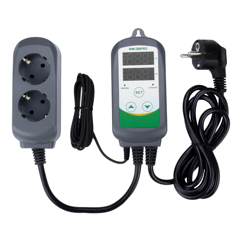 Inkbird ITC-308 jusqu'à 2,000W(220V) régulateur de température à double relais de chauffage et de refroidissement pour appareils électriques à domicile