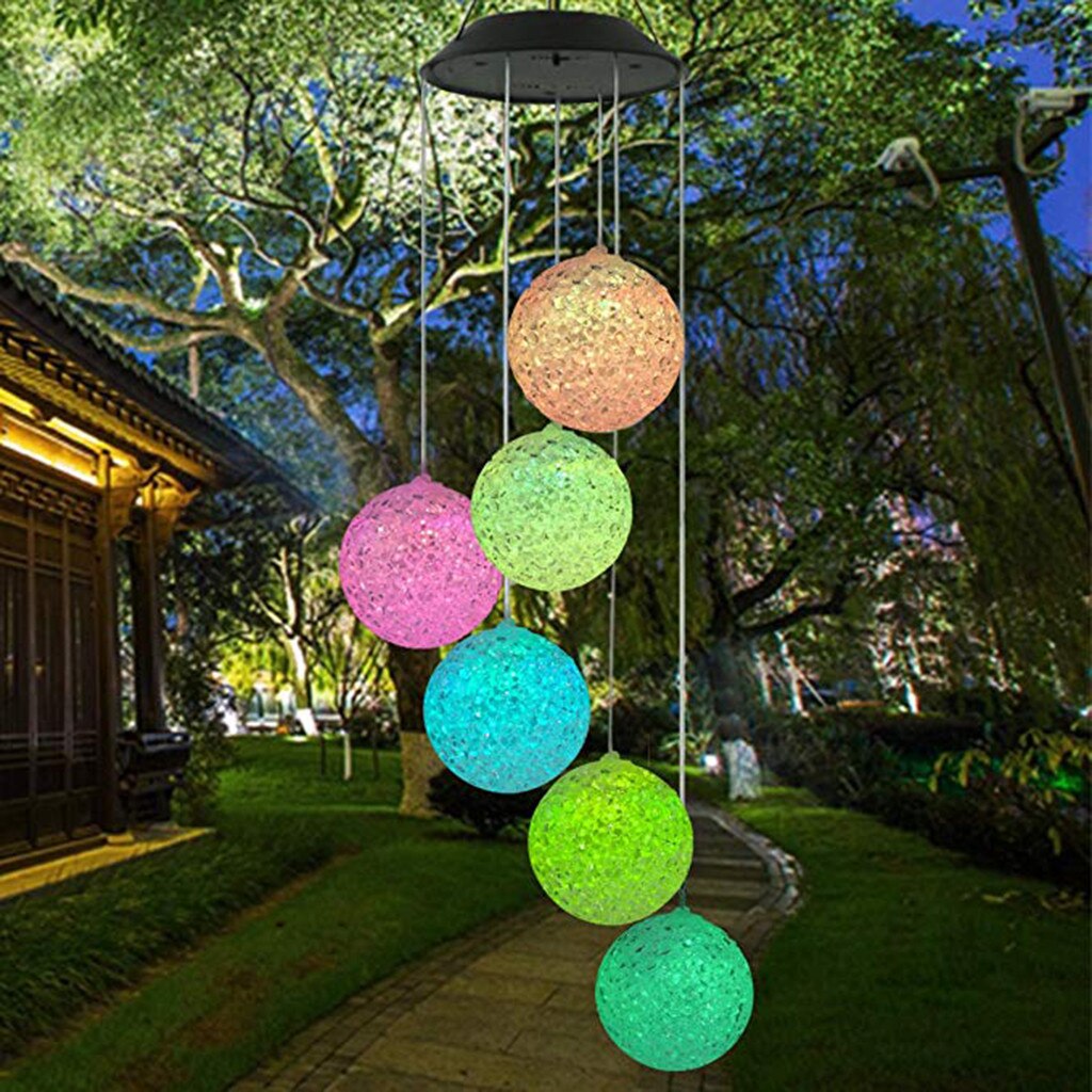 Led Zonne-energie Vlinder Windgong Licht Huis Tuin Opknoping Lamp Decor Outdoor Solar Vlinder Wind Chime: Default Title