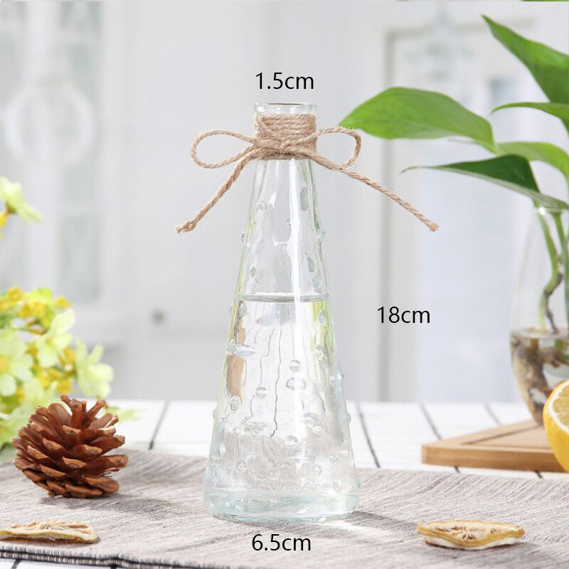 Matbord liten vas hydroponic växt glasvas dekoration rik bambu blomsterarrangemang bord blomma vas: Vas 2