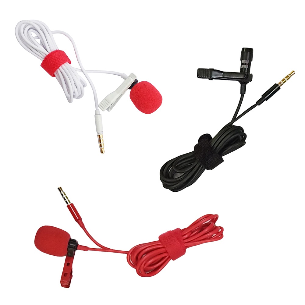 1.5/6m 3.5mm Wired Lapel Lavalier Clip On Condenser Microphone Recording Mic