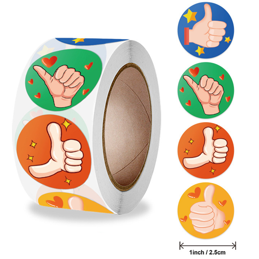100-500pcs Encouragement Reward Stickers Thumbs Up Rewarded Kids School Kindergarten Children Scrapbook Stationery Sticker: QY1912-100pcs