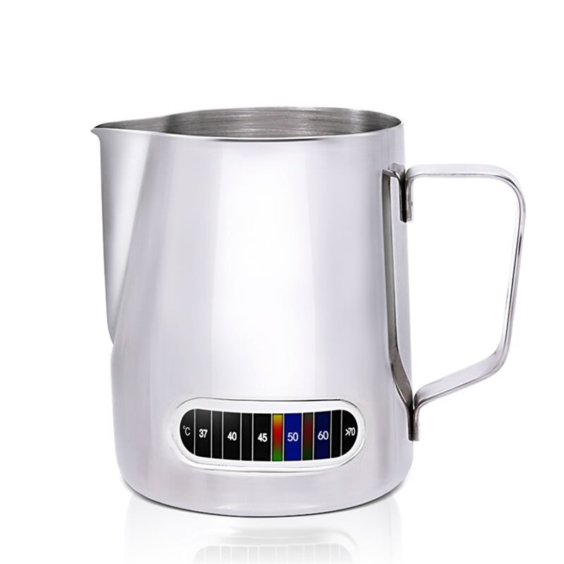 600 ml Rvs Opschuimen Kruik met Thermometer Espresso Koffie Pitcher Latte Art Melk Mok Barista Tool Cafe Accessoires