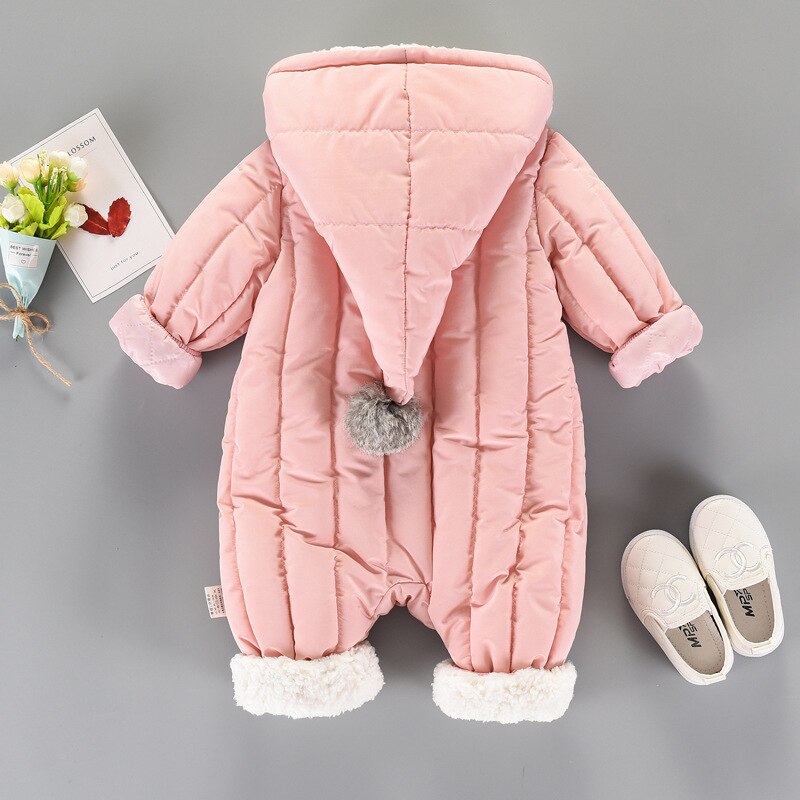 Bebis vinter jumpsuit nyfödd tröja bebis flicka kläder småbarn overaller tjocka varma bebis kläder spädbarn bebis pojke kläder