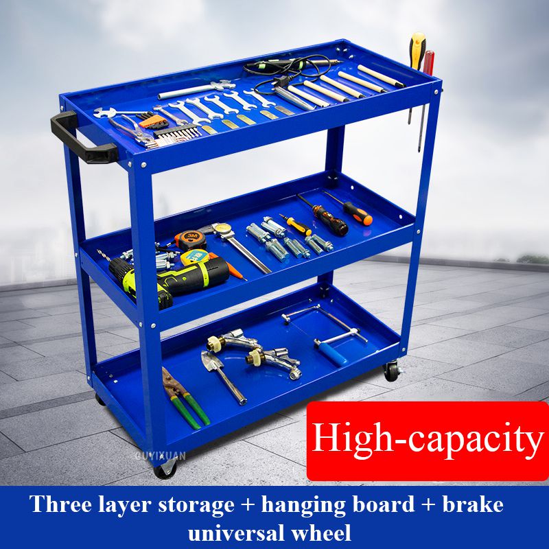 Tool cart multifunctional shelf layer hand push tool cart maintenance storage rack mobile cabinet auto repair turnover cart