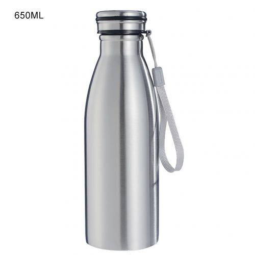 650/1000Ml Rvs Grote Capaciteit Draagbare Outdoor Sport Bidon: 650ml