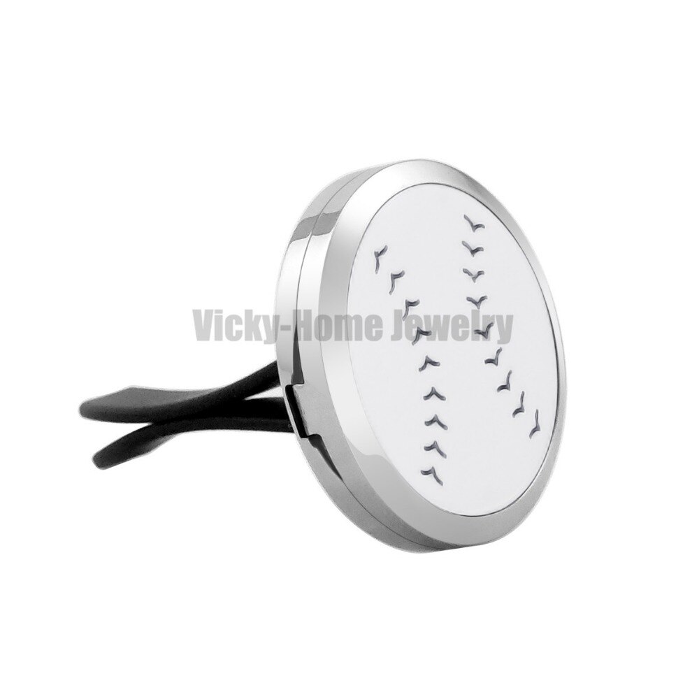 Baseball (38mm)Magnet Car Diffuser 316 Stainless Steel Car Aroma Locket Free Pads Essential Oil Car Diffuser Lockets