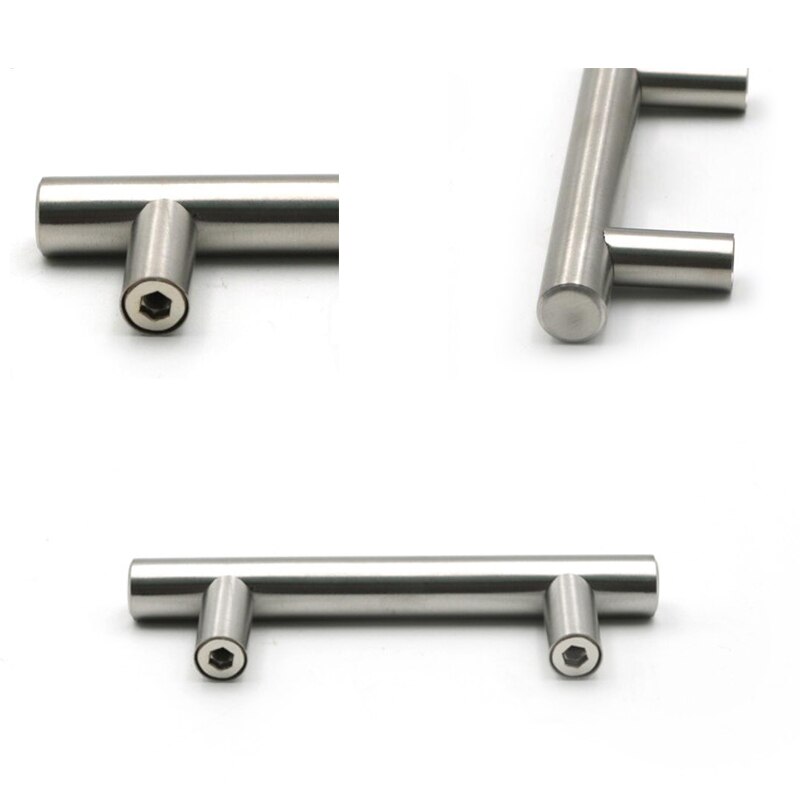 Diameter 10mm Stainless Steel Kitchen Door Cabinet T Bar Handle Pull Knob Door Pull Handle Stainless Door Handle With Screws