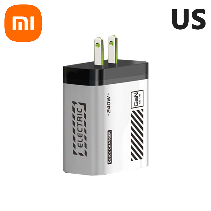 Xiaomi 240W Fast Charging Multi Port Charger 2usb+3 Type C 240W With Light Phone Gan Charging Head For Iphone 16 15pro Adapter: IT