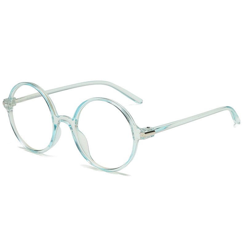 Montura de gafas antiluz azul para hombre y mujer, lentes transparentes redondas Vintage, gafas de protección óptica: Blue