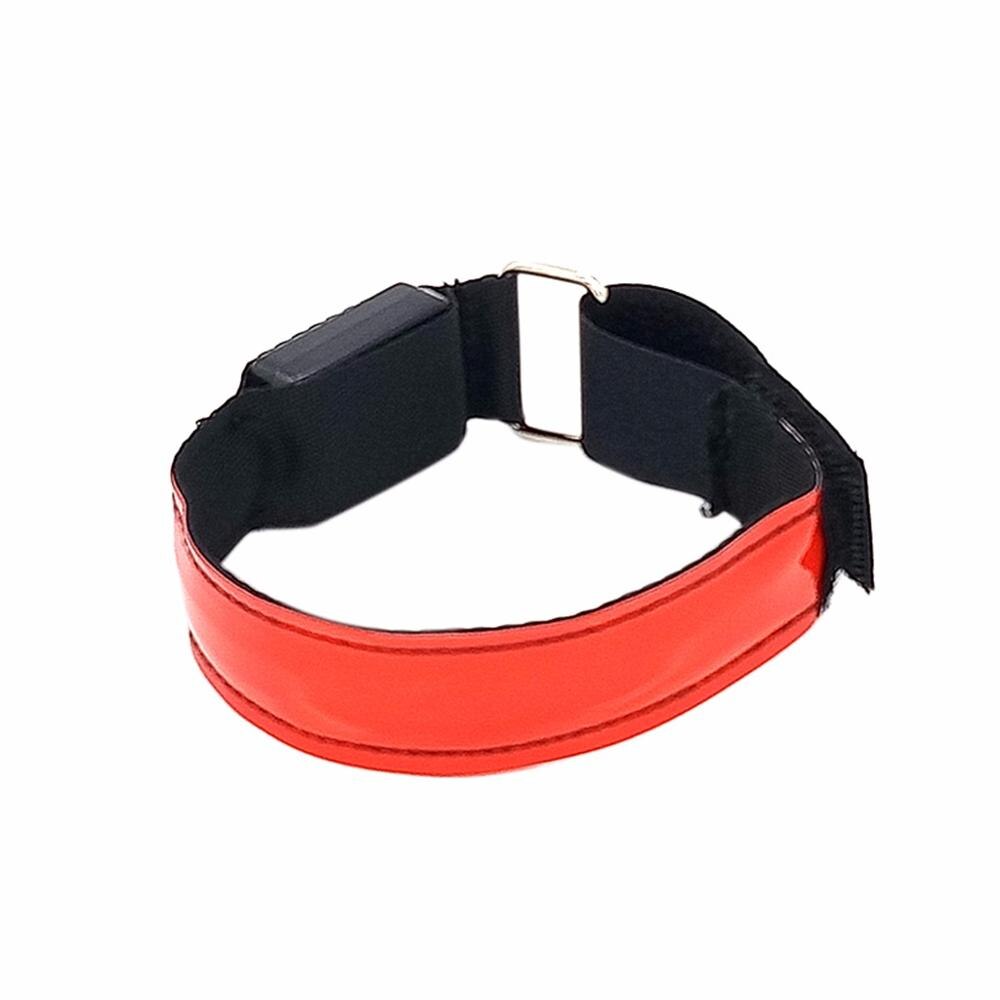 Brazalete LED Slap luces brillo banda correa para correr ciclismo Jogging paquete de 4 brazalete luminoso banda deportiva para Fitness al aire libre: Rojo