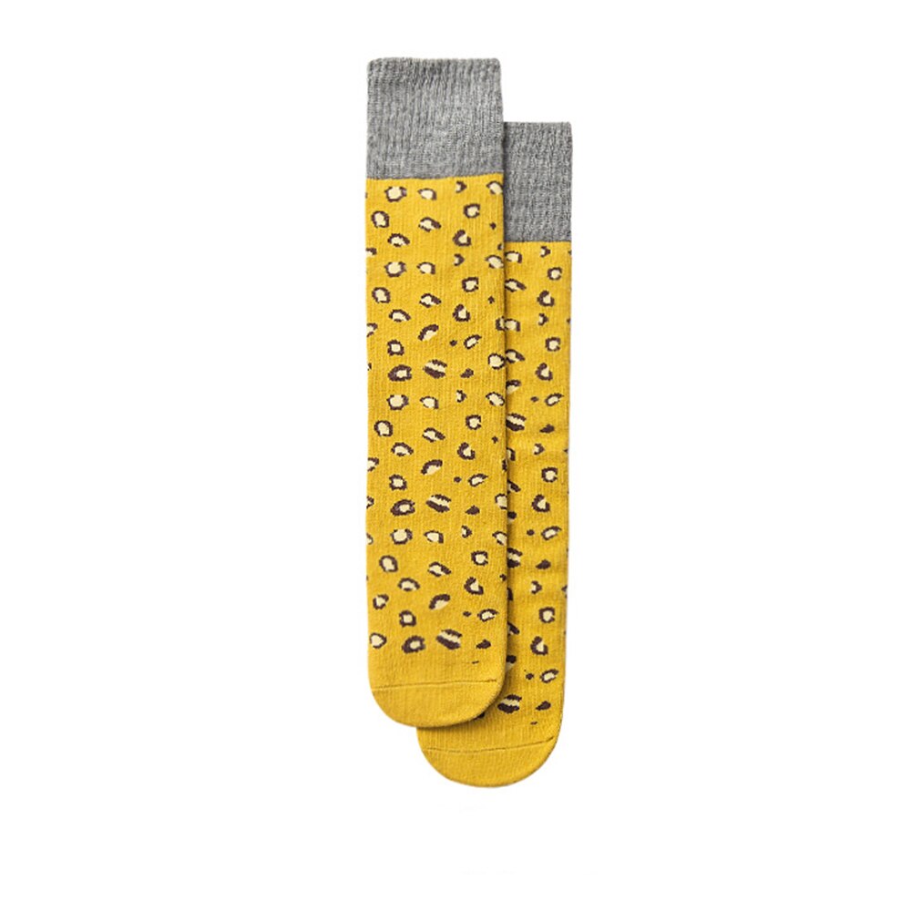 Children's High Tube Leopard Print Socks Autumn Winter Casual Sports Boys Girls Baby Cotton Socks Suitable for 3-8 Years Old