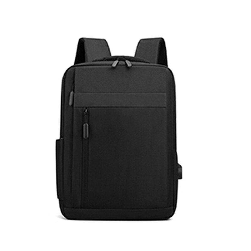 Men's USB Rechargeable Large capacity bale Leisure Travel Multifunctional Backpack Waterproof Men's Business Laptop Classic bags: black