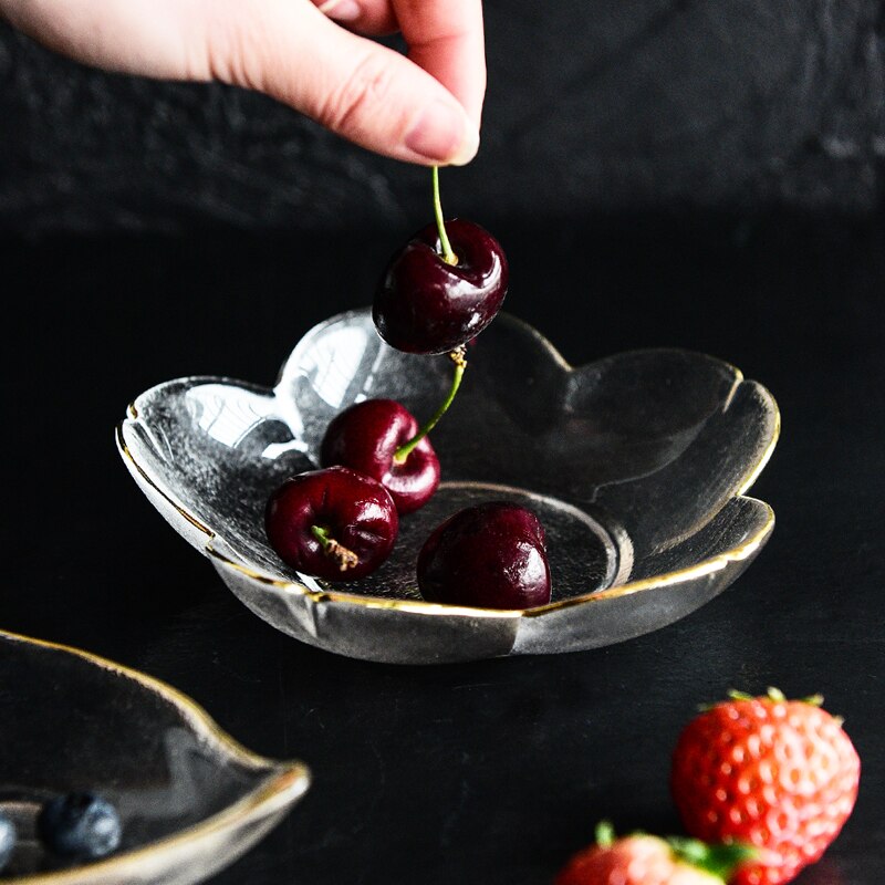 Food Luxury Plate Set Dinning Modern Glass Breakfast Dessert Plate Salad Serving Vajilla Completa De Platos Dinnerware DL60PZ