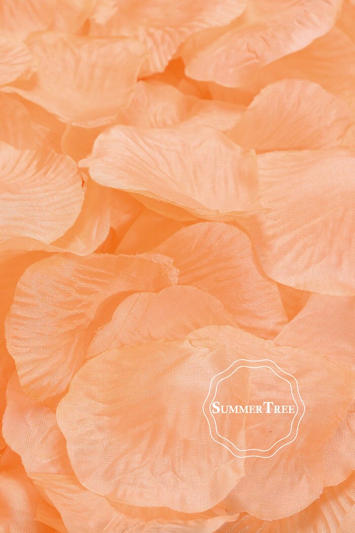 100 Stks/pak Zijden Rozenblaadjes Tafel Confetti Kunstbloem Baby Douche Ambachten Bruiloft Benodigdheden Party Kerst Venue Decor: Peach
