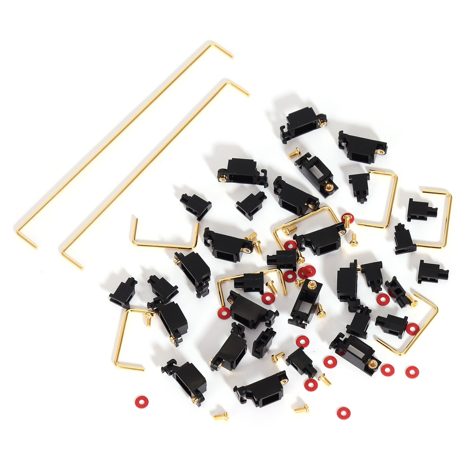 DUROCK-estabilizador de barra espaciadora de montaje en PCB, negro, dorado, V2, 2u, 6.25u, 7u, cables chapados en oro