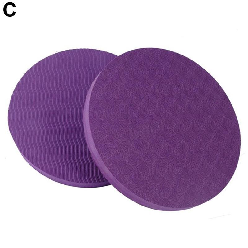 Runde yogamatte, praktisch zum mitnehmen, rundes yogapad für sport, balance und training, rutschfest, dickwandig: C