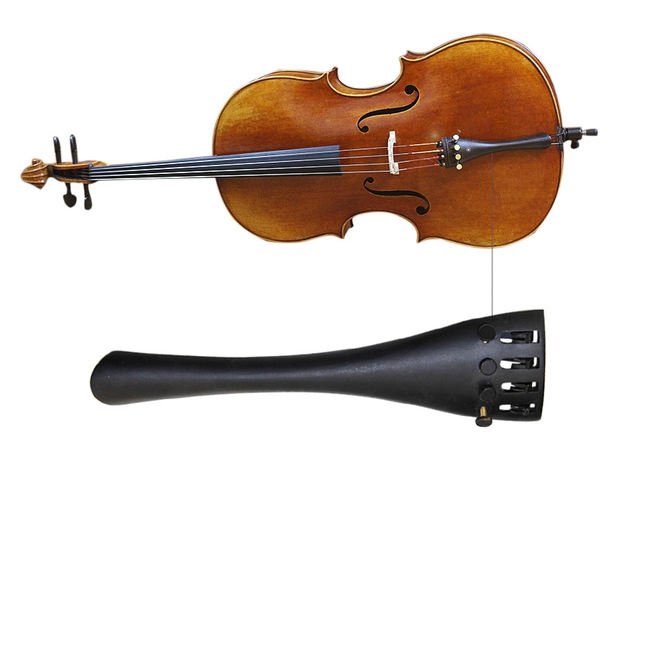 Batesmusic cello tailpiece aluminiumslegering tailpiece med justerbar tailgut til 3/4 4/4 cello strengeinstrumenter dele