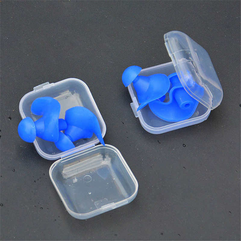 1 par bløde vandtætte ørepropper støvtætte øre miljømæssige silikone sportspropper dykning vandsport svømning tilbehør