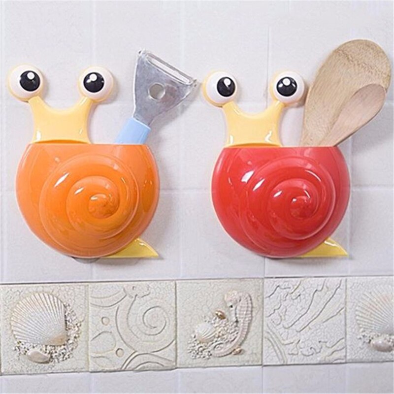 Snail Animals Cartoon Sucker Toothbrush Holder Cute Suction Hook Toiletries Tooth Brush Holder Tools Bathroom Accessories Sets