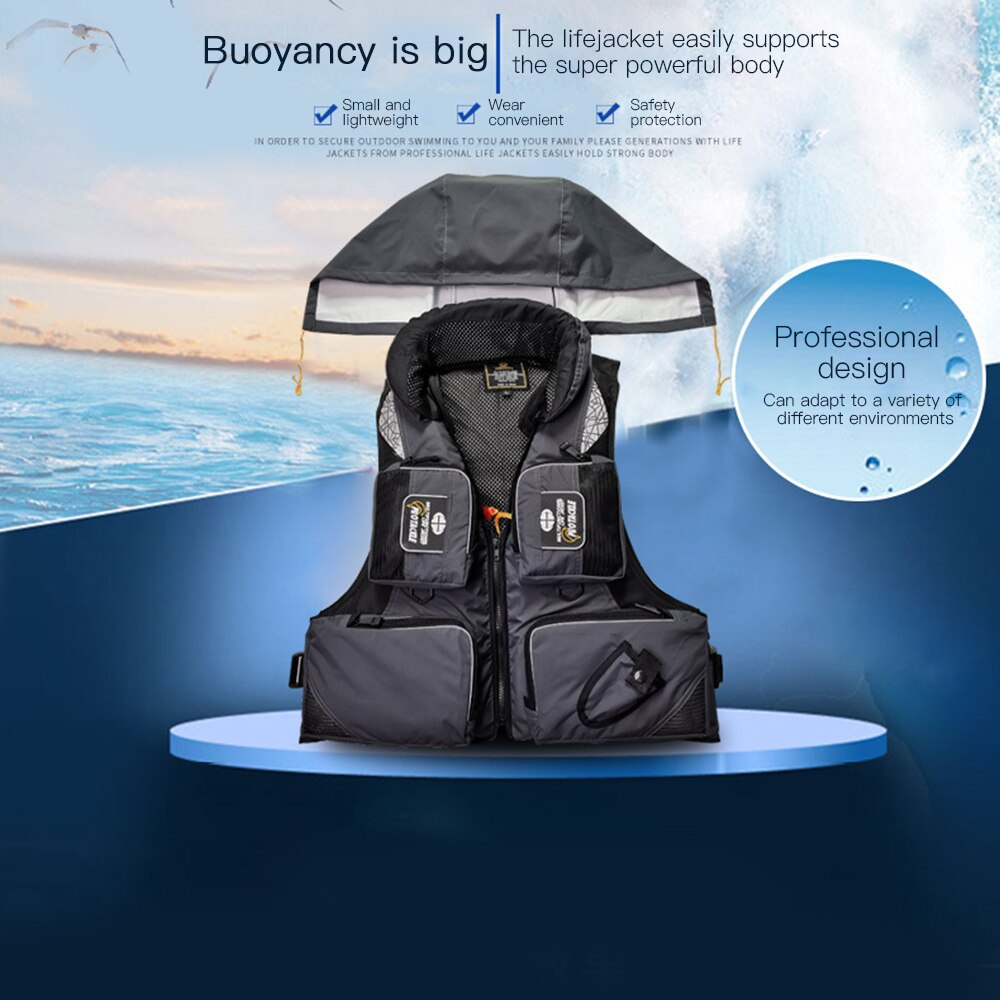 Multi-purpose Sea Fishing Polyester Adult Water Safety Life Jacket Survival Vest Swim Boating Drifting