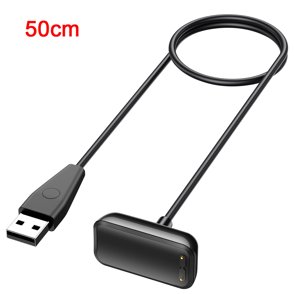 100 cm/50 cm USB-oplader voor Fitbit Charge 5 Oplaadkabel voor Fitbit Luxe USB-oplaadlader Dock met resetfunctie: Rood