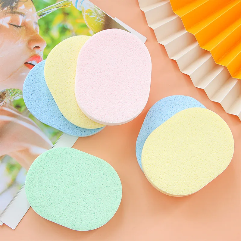 5/10pcs strumenti per la rimozione del trucco rotondi per il viso spugna per lavaggio naturale tampone compresso soffio cosmetico strumento per la pulizia del lavaggio del viso