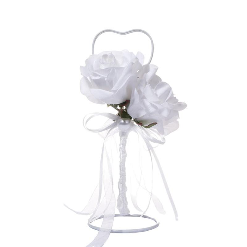 Bonito portaetiquetas de imitación de flores, muestra de tarjeta de identificación, Clip de exhibición de etiquetas, soporte de señal de escritorio, estante para de boda