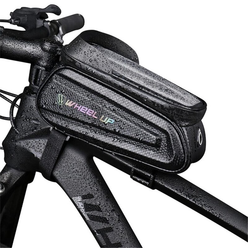 7 Inch MTB Bike Bag Waterproof Front Bicycle Cycling Bag EVA Touchscreen Hard Shell Frame Bag Bicycle Top Tube Handlebar Pack: Colorful