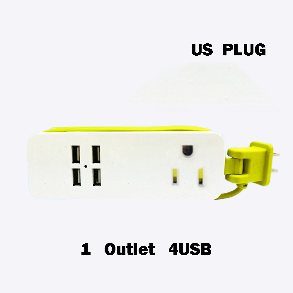Flere bærbare rejser 1200w 1.5m 4 usb port oplader stik eu uk us stik stikdåse stik adapter til smartphones tablets: Us 1 stik 4 usb