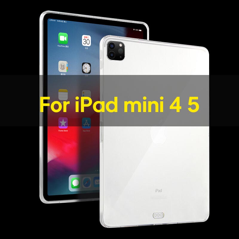 Custodia In Silicone trasparente Per iPad Pro 2020 11 12.9 10.5 9.7 2017 2018 2019 10.2 Funda Per iPad 2 3 4 aria 3 2 1 Mini 4 5 Caso: For mini 4 5
