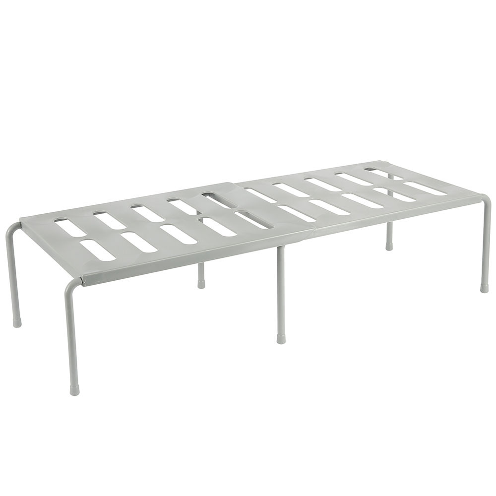 Ausziehbares Küchenschrank-Organizer-Regal für Lebensmittel, Gewürze, Geschirr, Aufbewahrungsregal, platzsparendes Regal, Schrank-Organizer-Halter: Licht Grau