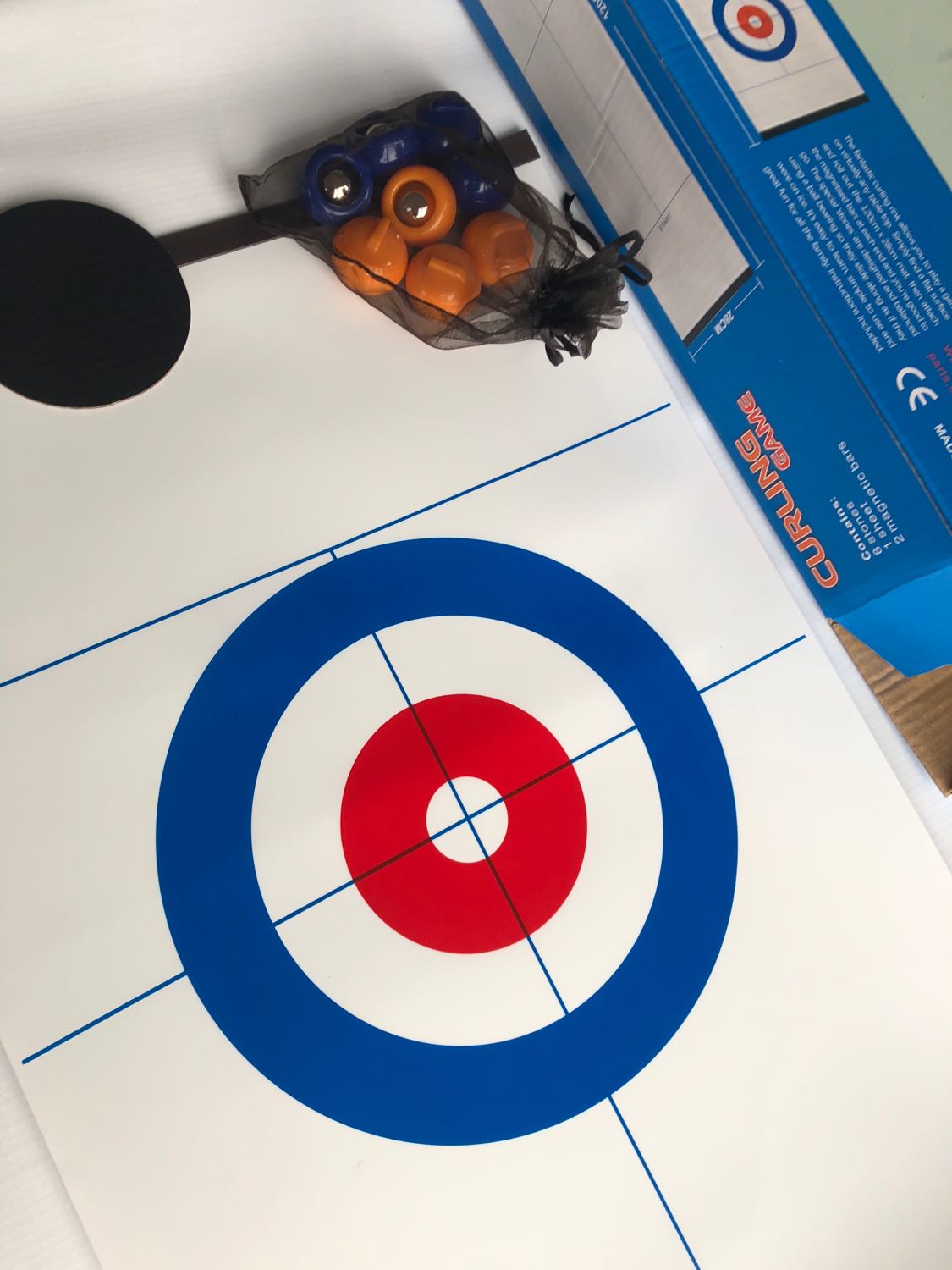 Mini Tafel Curling Bal Tafelblad Curling Game Compact Curling Familie Games Koud Water Jug Bal Buigend Ball
