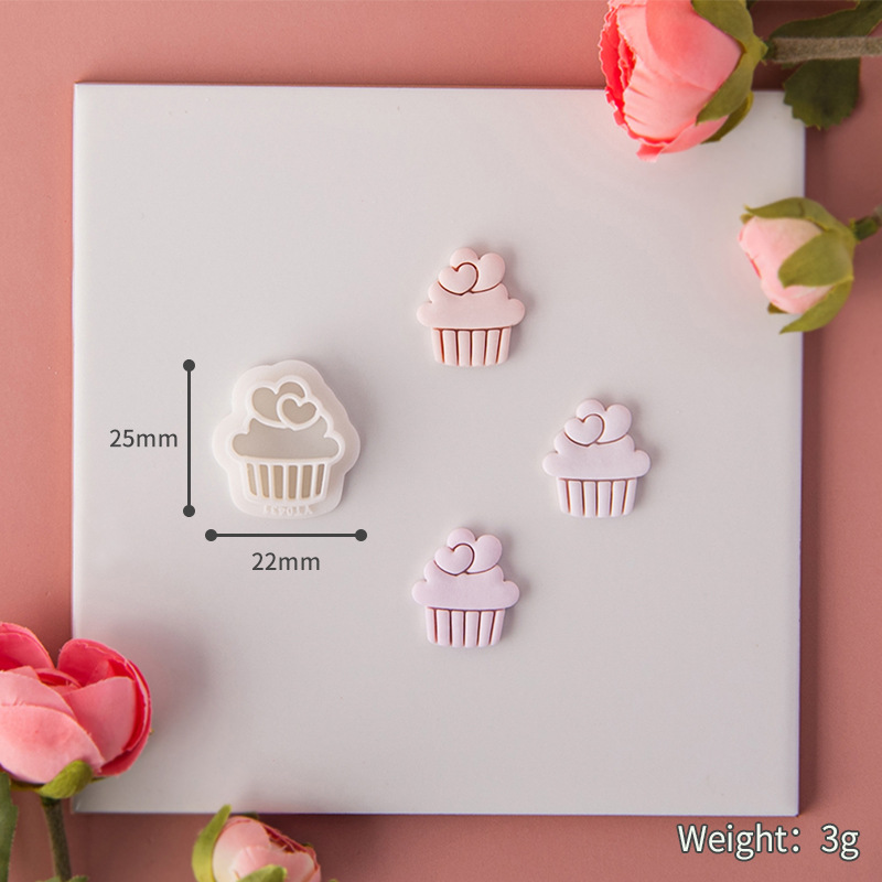 Serie del Día de San Valentín, moldes de corte de arcilla polimérica, cortadores con forma de corazón de amor para pendientes DIY, fabricación de decoración de joyería: Oro