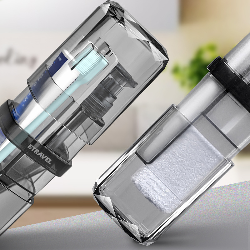 Toiletries Storage Box Multifunctional Travel Toothbrush Comb Towel Transparent Storage Cup Potable Bathroom Toiletry Set Box