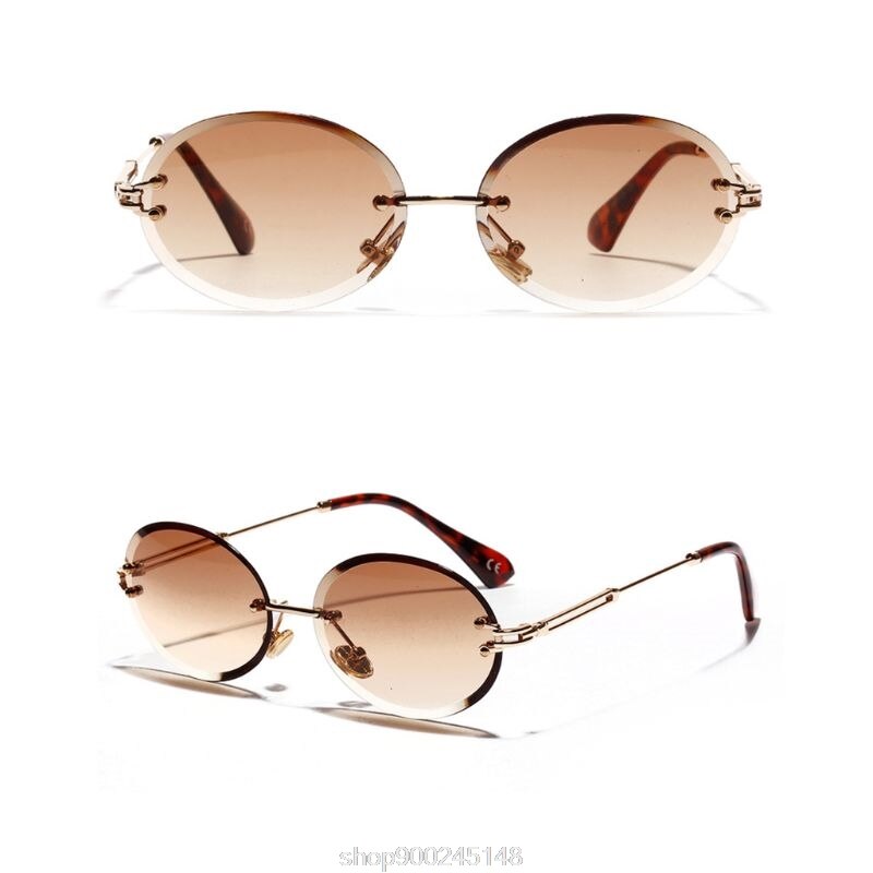 Unisex Round Rimless One-Piece Fashion Sunglasses – UV400 Protection, Multiple Colors
