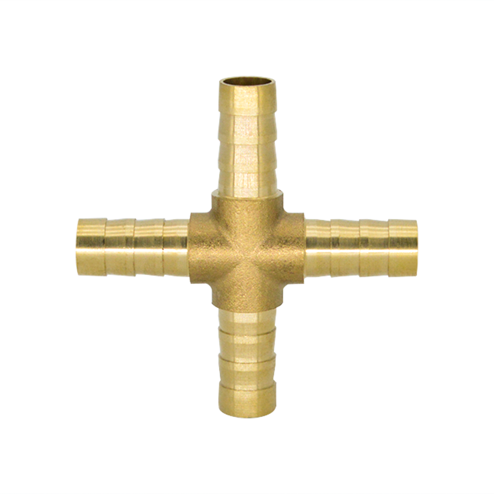 YQBS Durcheinander-Widerhaken-Anschluss, Schlauchrohrverschraubung, 2, 3, 4-Wege, für 4 mm, 5 mm, 6 mm, 8 mm, 10 mm, 12 mm, 16 mm, 19 mm, Schlauch, Luft, Wasser, Pneumatikrohr: 75*40mm / Weiß