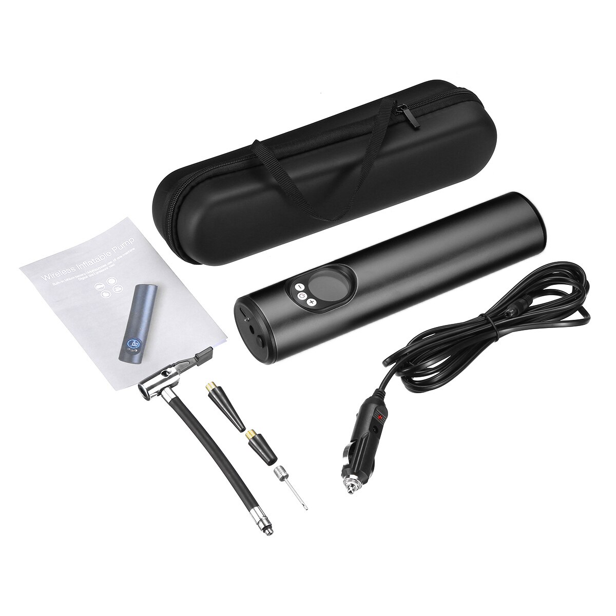 3 Buttons LCD Handheld Inflatable Pump Tyre Portable Compressor Digital Car Tyre Pump Preset Pressure 12V 150PSI 20L/min