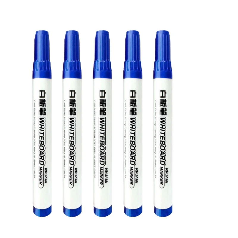 4/8 stuks zwarte uitwisbare whiteboard-pen, rood blauw af te vegen grote koppen, glazen notitiepen met grote capaciteit, whiteboard-markeerstift: Light Grey