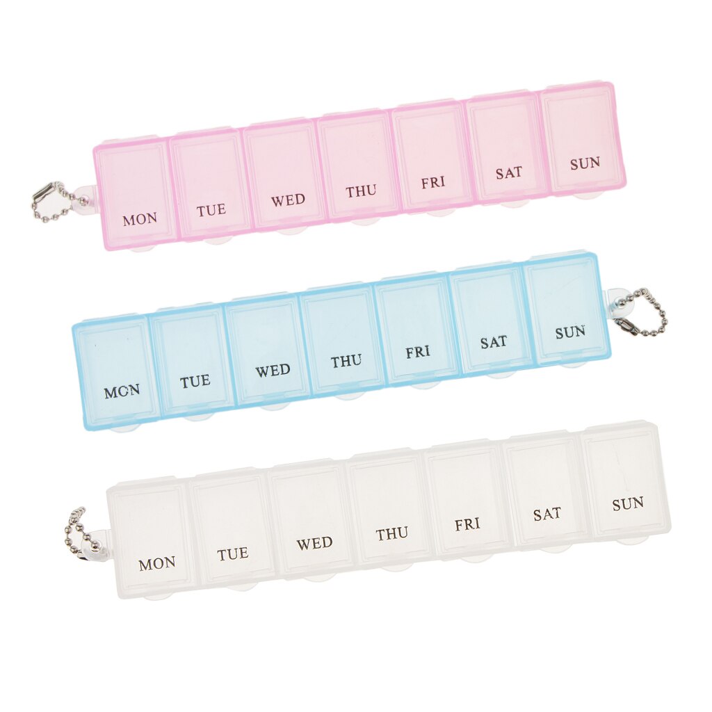 Weekly Pill Organizer, Once-a-Day Pill Case - 7 Compartments