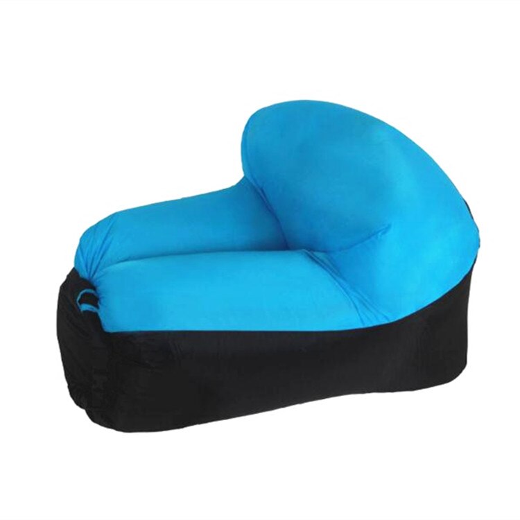 Camping møbler luft strand stol sædehynde bærbar udendørs græs have oppustelig sovestol sofa lounge: 1