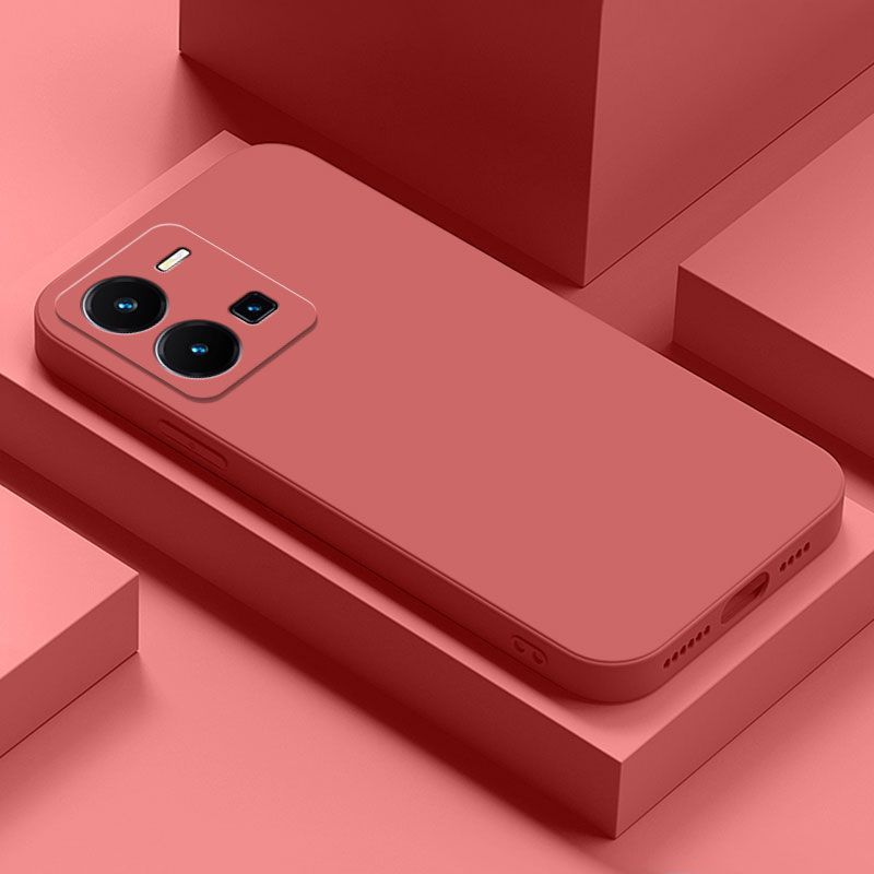 Voor Vivo Y35 Case Cover Voor Vivo Y 35 Y22 S V25 Vloeibare Zachte Siliconen Telefoon Case Funda VIVoY35 4G Shockproof Bumper: Nylon / Heldere Roze