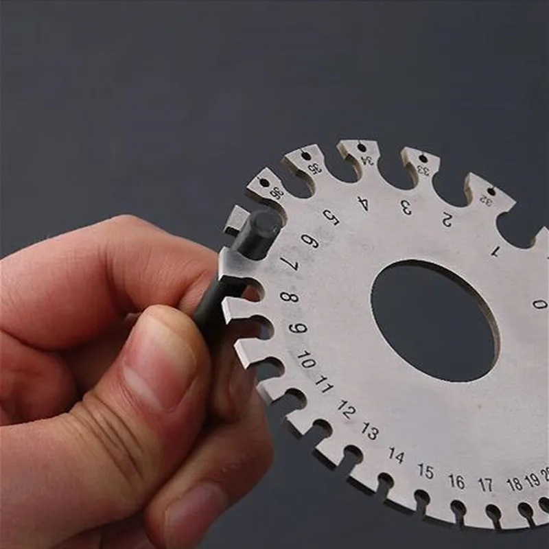Thickness Measuring Gauge 0.3125"-0.007" Scale Stainless Steel Round Diameter Gage Tool for Non-ferrous Wire and Metal