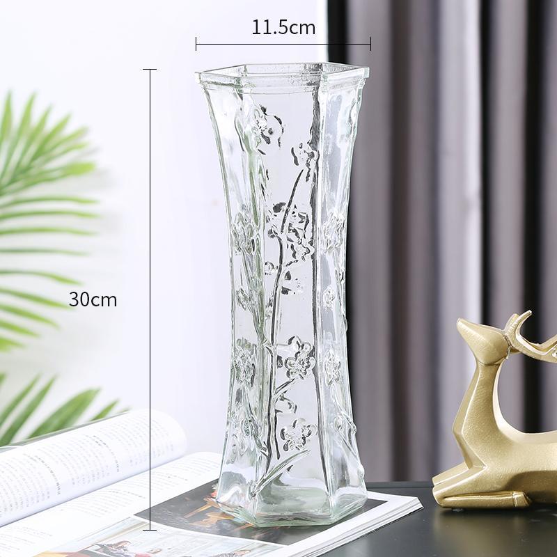 Vase Extra Large en verre, bambou, Rose, lys, décoration pour la maison, Arrangement de fleurs, pour le salon: E